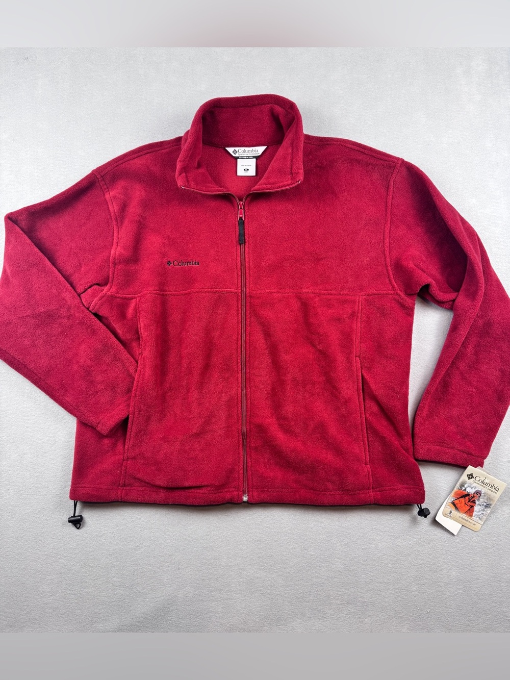 Columbia Steens Mountain Full Zip Fleece Red Jacket Size XL Cabincore Gorpcore
